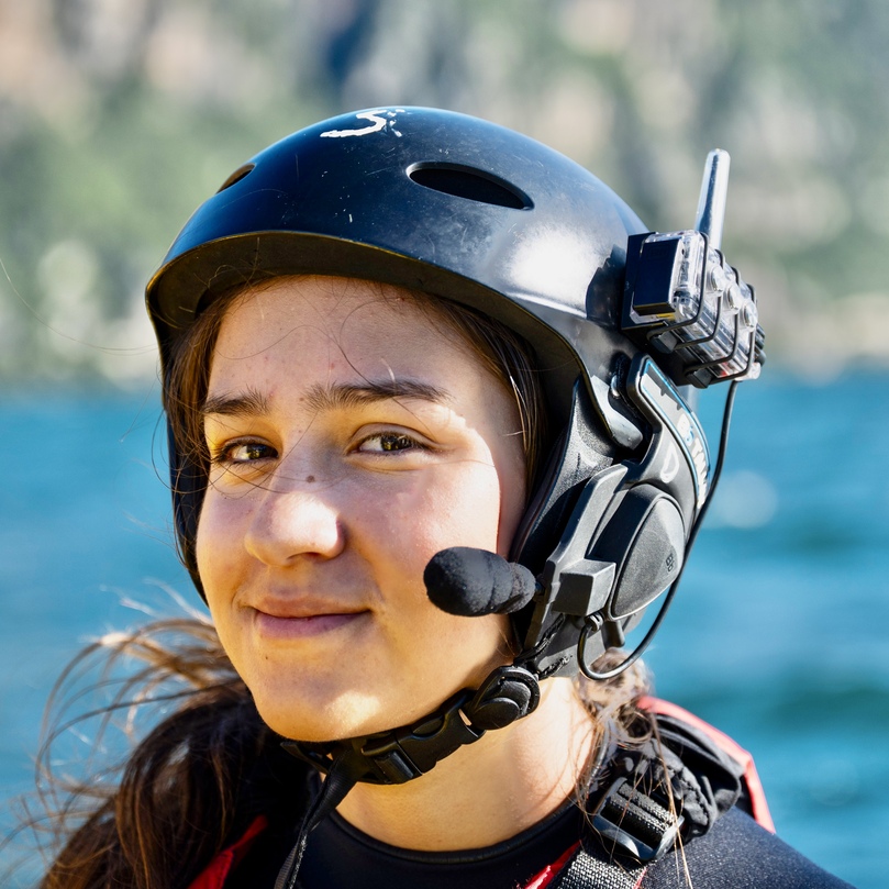 radio-casco-kitesurf-lezione